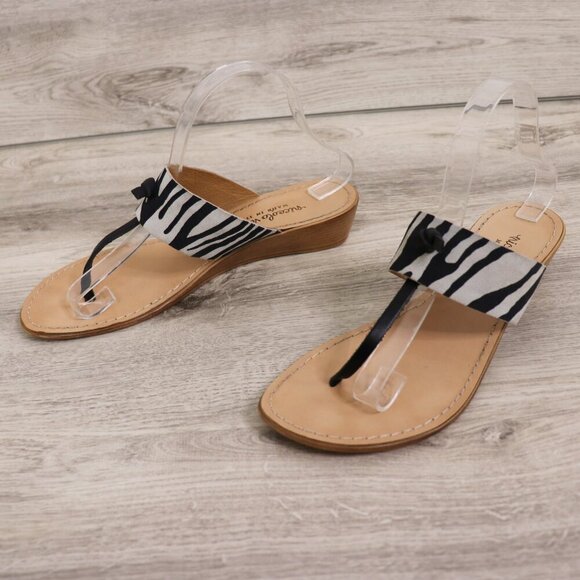 Niccolo Vacari Zebra Print Sandal Women’s 9.5 Suede Leather Made in Italy Wedge - Picture 12 of 14